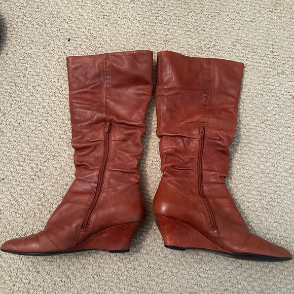 Bronx Cognac Wedge Boots - Picture 5 of 5